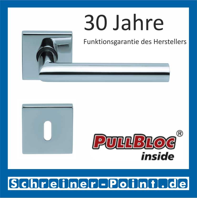 Scoop Thema quadrat PullBloc Quadratrosettengarnitur, Rosette Edelstahl poliert